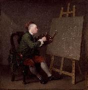 William Hogarth Self ortrait oil painting reproduction